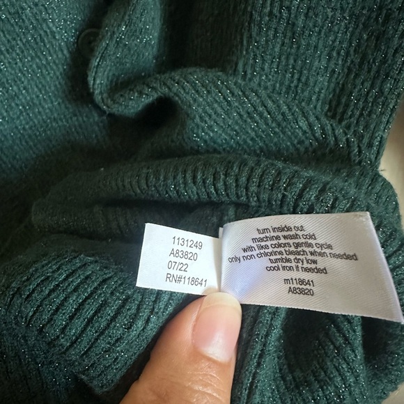 Lane Bryant Women's Green Cardigan Sweater - Picture 3 of 4